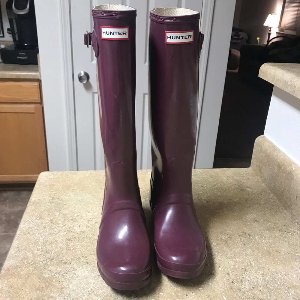 Plum Hunter Boots